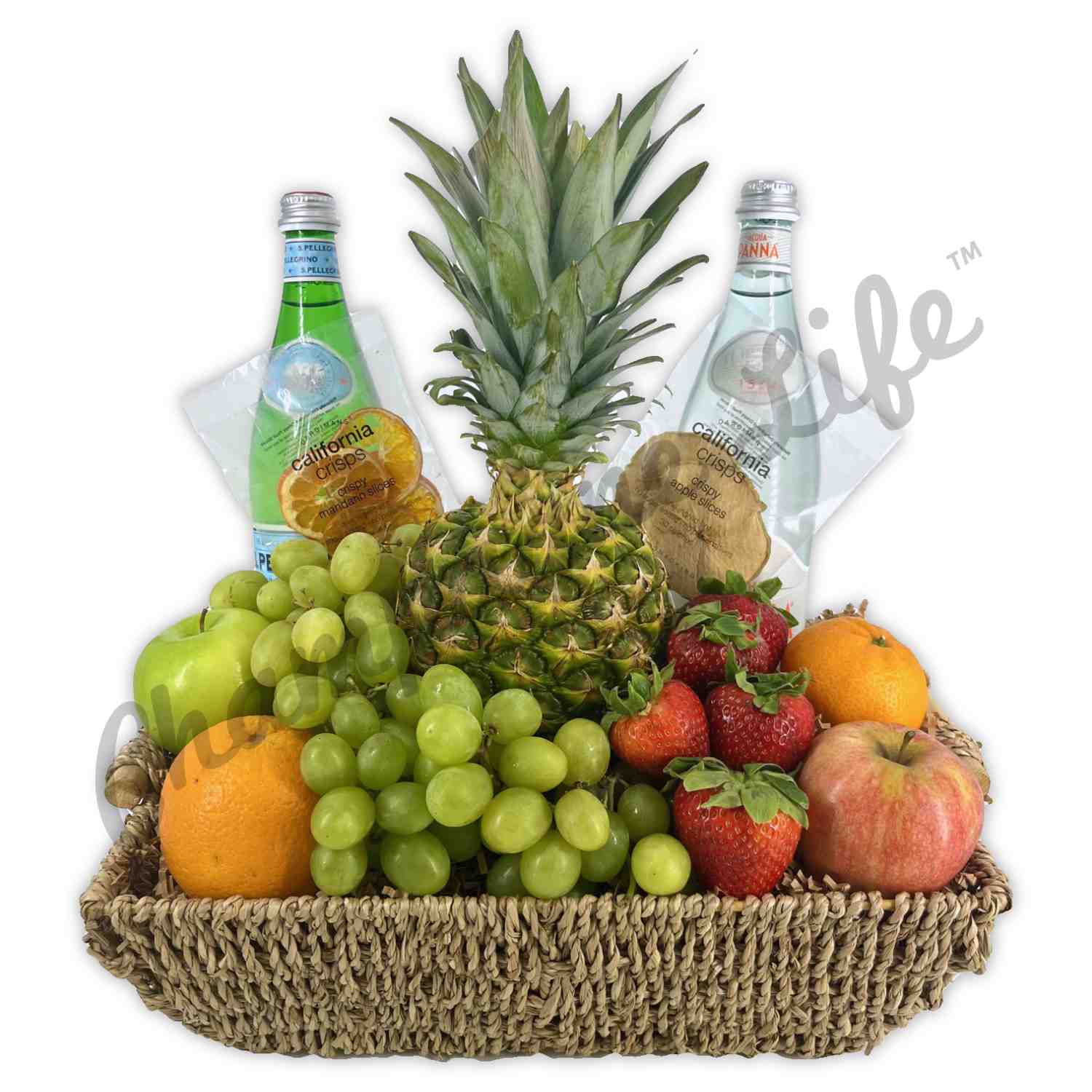 Fresh Fruit and Healthy Snacks Gift Basket