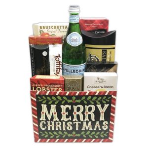 Christmas Meat and Cheese Gift Basket