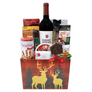 Christmas Wine Gift Basket