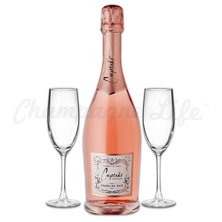 Cupcake Sparkling Rose Toast Set