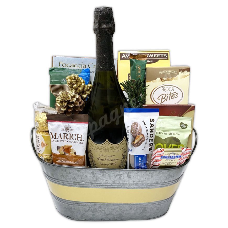Deluxe Dom Perignon Holiday Basket