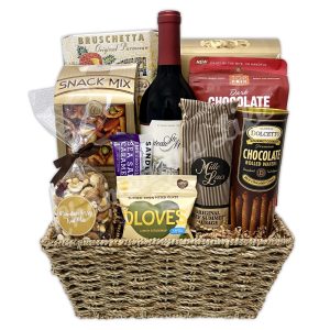 Gourmet Goodies Wine Gift Basket