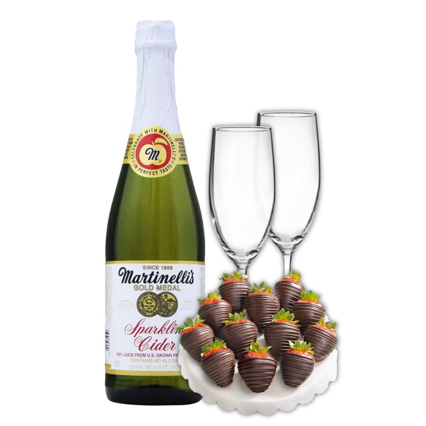 Martinelli's Cider & Chocolate Covered Strawberries