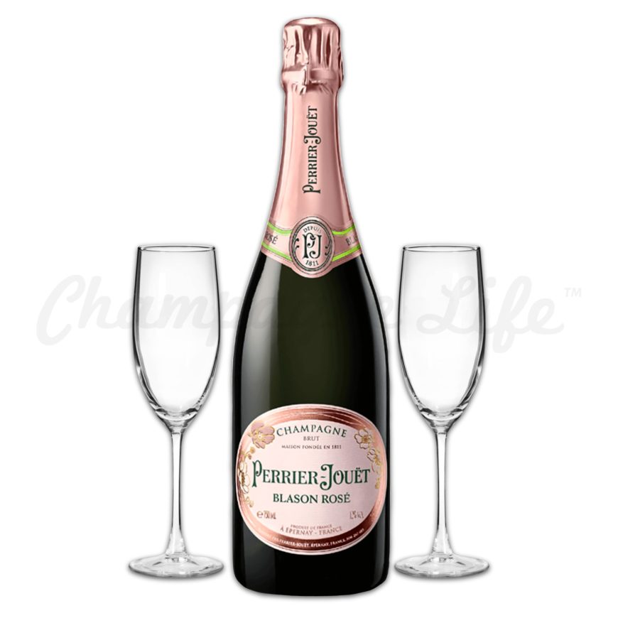 Perrier Jouet Blason Rose Toast Set