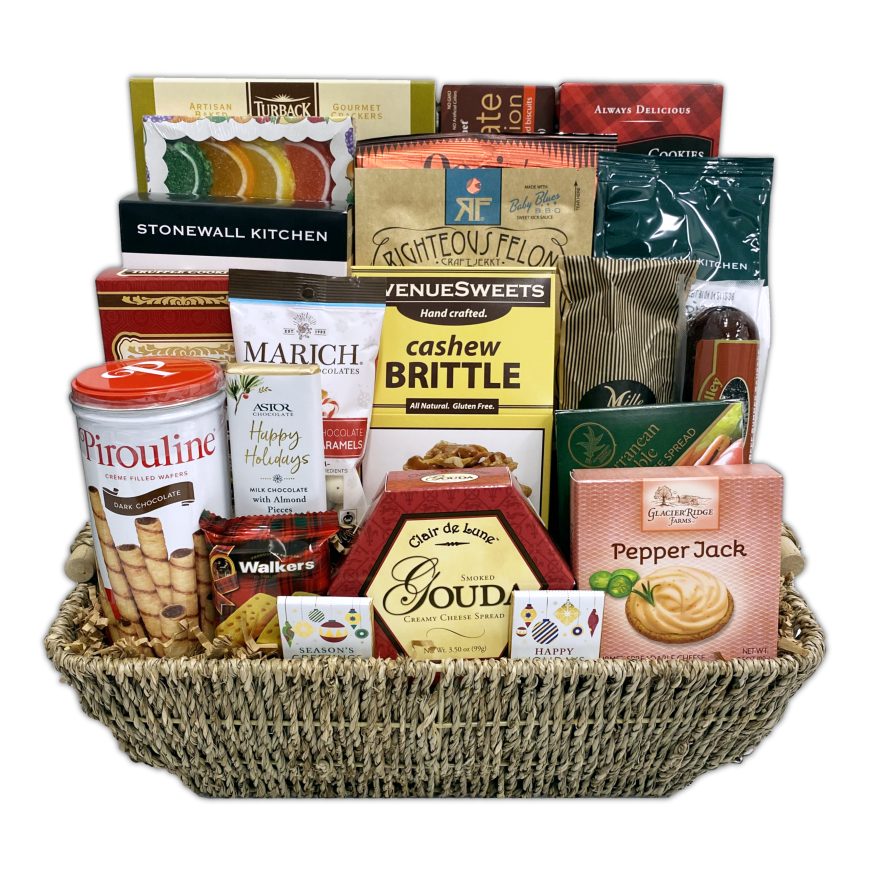 Deluxe Holiday Meat & Cheese Gift Basket