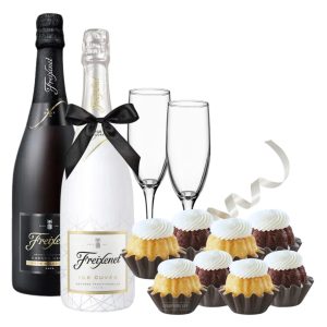 Champagne and Bundtini Cupcakes Gift Set